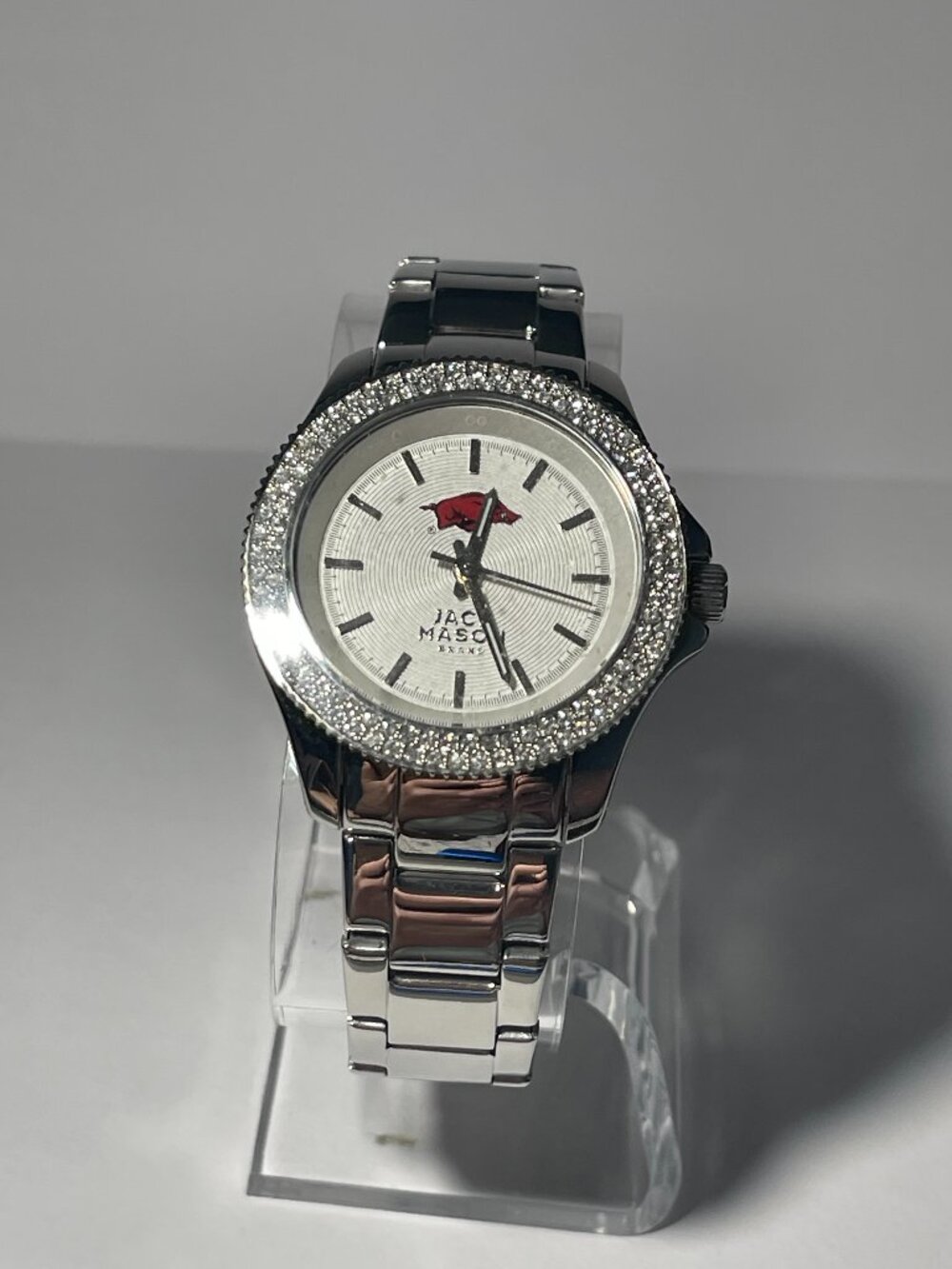 Arkansas Razorbacks OFFICIAL NCAA Stainless-Steel Womens Watch by Jack Mason NEW
